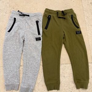 H&M boys Sweatpants Set - Gray and Olive